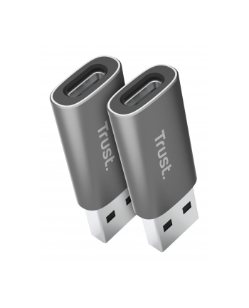 trust Adapter Calyx USB-C do USB-A dwupak szary