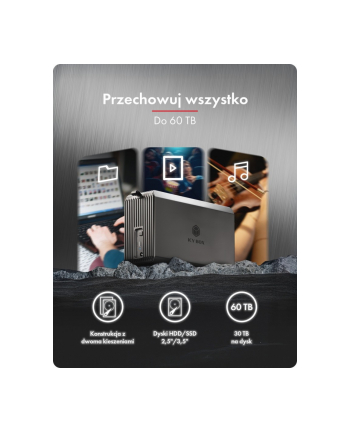 icybox Obudowa IB-RD3720-CU3 RAID 2x2,5/3,5 SATA HDD