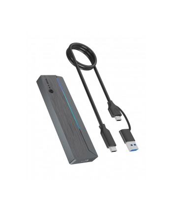 icybox Obudowa dysku IB-1826MCL-CU31 M.2 NVMe i SATA obudowa, RGB lighting, USB 3.2 Gen 2, 10 Gbps nr 1