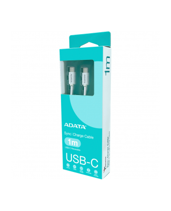 adata Kabel USB-C do USB-C 2.0/100W 100cm biały