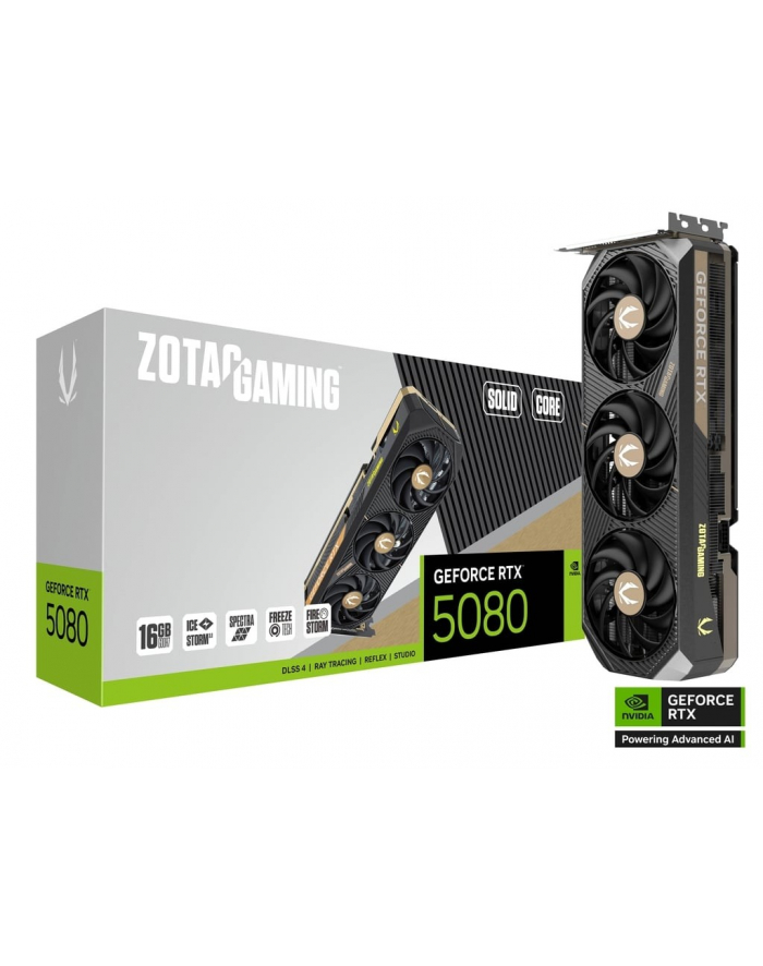 zotac Karta graficzna GeForce RTX 5080 SOLID CORE 16GB GDDR7 256bit 3DP/HDMI główny