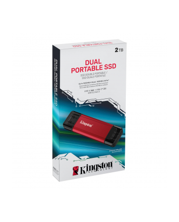 kingston Dysk zewnętrzny SSD 2TB DualPortable USB-A/C 3.2 Gen2