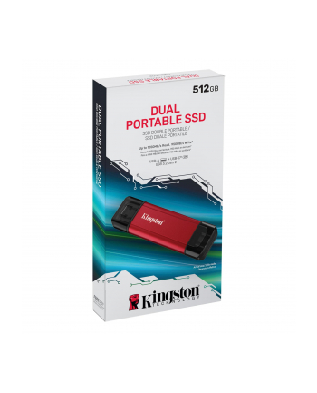 kingston Dysk zewnętrzny SSD 512GB DualPortable USB-A/C 3.2 Gen2