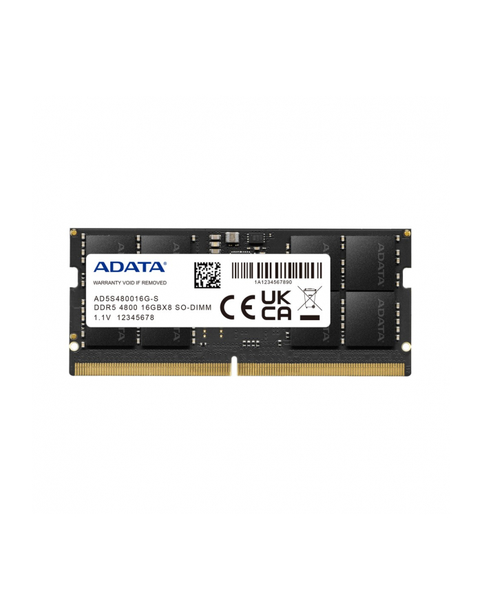 adata Pamięć do notebooka Premier DDR5 4800 SODIMM 16GB SingleTray główny