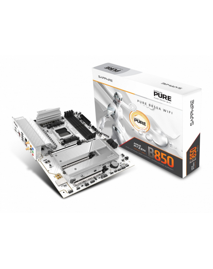 sapphire technology Płyta główna PURE B850A WIFI7 AM5 4DDR5 mATX główny