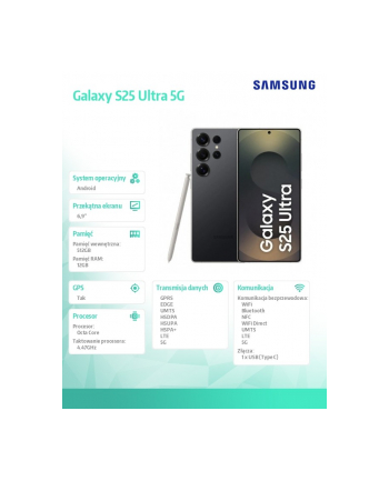 samsung Smartfon Galaxy S25 Ultra 5G DualSIM 12/512GB czarny