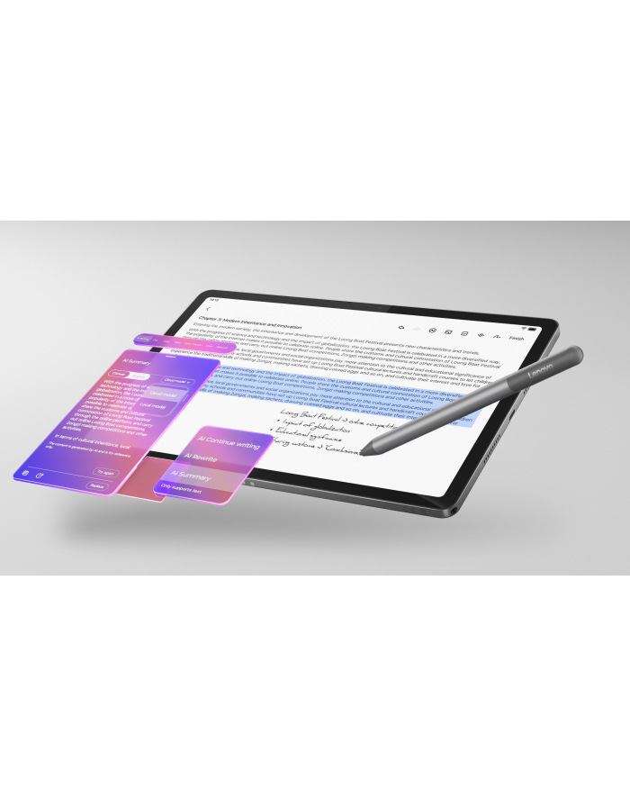 Lenovo Idea Tab (without power adapter) | 11 '' | Luna Grey | IPS | 2560 x 1600 pixels | MediaTek | Dimensity 6300 | 8 GB | Soldered LPDDR4x | 256 GB | Wi-Fi | Front camera | 5 MP | Rear camera | 8 MP | Bluetooth  5.2  | Android główny