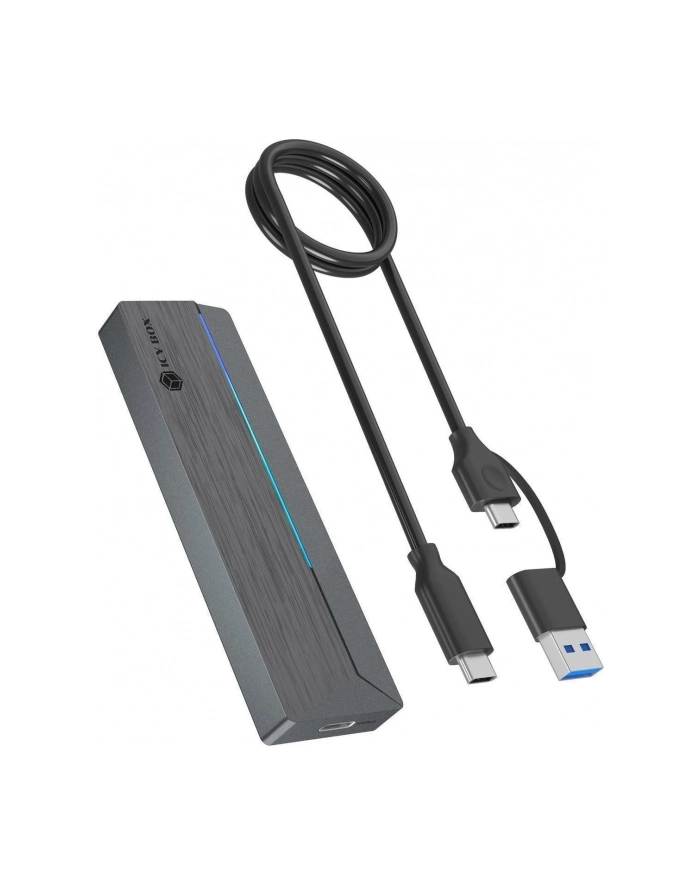 icybox Obudowa dysku IB-1826MCL-CU31 M.2 NVMe i SATA obudowa, RGB lighting, USB 3.2 Gen 2, 10 Gbps główny