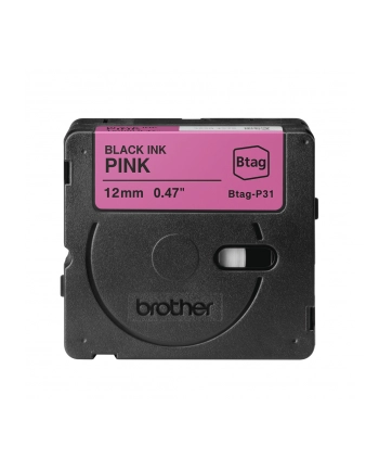 Brother Btag-P31 Black on Pink | Btag
