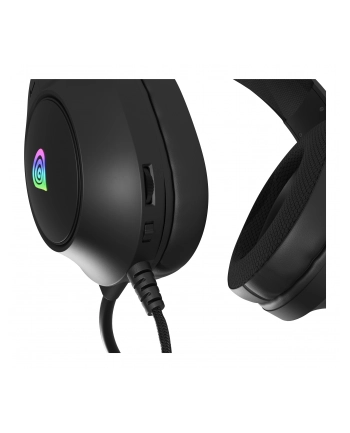 Słuchawki z mikrofonem Genesis Neon 213 RGB nauszne czarne