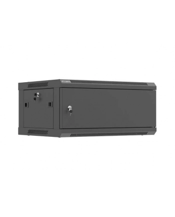 Szafa instalacyjna Lanberg Rack wisząca 19'' 4U 600x450 czarna drzwi metalowe (flat pack) nr 2