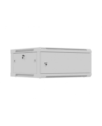 Szafa instalacyjna Rack wisząca 19'' 4U 600x600 szara drzwi metalowe Lanberg (flat pack) nr 1