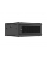 Szafa instalacyjna Rack wisząca 19'' 4U 600x600 czarna drzwi perforowane Lanberg (flat pack) - nr 1