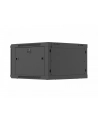 Szafa instalacyjna Rack 19'' Lanberg 6U 600x600 wisząca czarna drzwi perforowane (flat pack) - nr 14