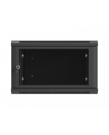Szafa instalacyjna Rack 19'' Lanberg 6U 600x600 wisząca czarna drzwi perforowane (flat pack) nr 1
