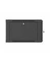 Szafa instalacyjna Rack 19'' Lanberg 6U 600x600 wisząca czarna drzwi perforowane (flat pack) - nr 9