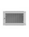 Szafa instalacyjna Rack 19'' Lanberg 6U 600x600 wisząca szara drzwi perforowane (flat pack) - nr 7