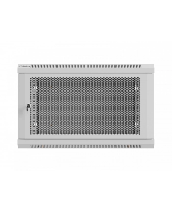 Szafa instalacyjna Rack 19'' Lanberg 6U 600x600 wisząca szara drzwi perforowane (flat pack) nr 1