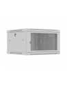 Szafa instalacyjna Rack 19'' Lanberg 6U 600x600 wisząca szara drzwi perforowane (flat pack) - nr 8