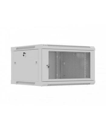 Szafa instalacyjna Rack 19'' Lanberg 6U 600x600 wisząca szara drzwi perforowane (flat pack) nr 2