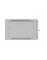 Szafa instalacyjna Rack 19'' Lanberg 6U 600x600 wisząca szara drzwi perforowane (flat pack) - nr 9