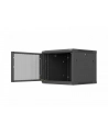 Szafa instalacyjna Rack 19'' Lanberg 9U 600x600 wisząca czarna drzwi perforowane (flat pack) - nr 10
