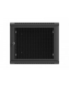 Szafa instalacyjna Rack 19'' Lanberg 9U 600x600 wisząca czarna drzwi perforowane (flat pack) - nr 8