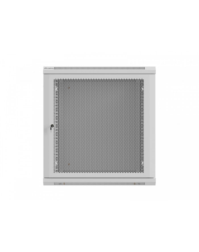 Szafa instalacyjna Rack wisząca 19'' 12U 600x600 szara drzwi perforowane Lanberg (flat pack) główny