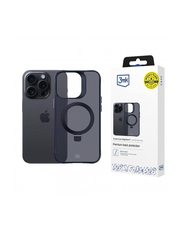 3mk pczerwonyection Etui na Apple iPhone 16 Pro - 3mk Smoke Case Mag'Stand główny