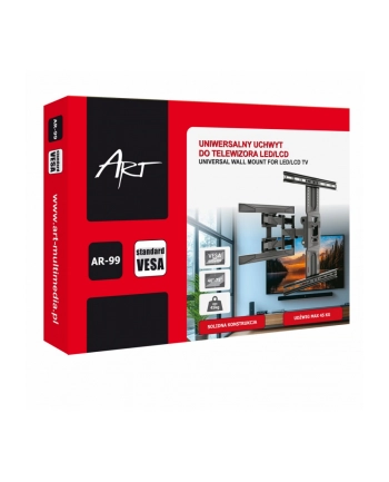 art Uchwyt do TV LCD/LED 40-75' 45KG AR-99 reg.pion/poziom 52-380mm max VESA 600x400 nr 2