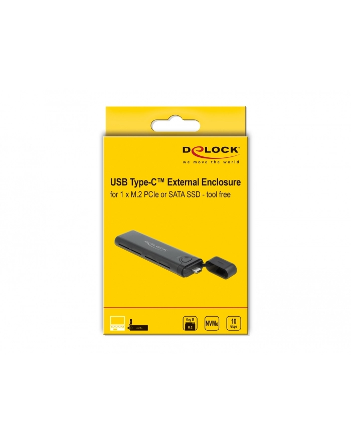 Delock Obudowa SSD Czarny M.2 (42635) główny