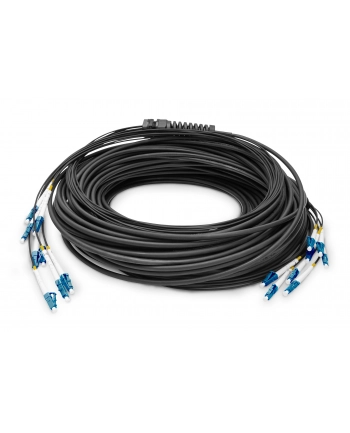 Digitus Zakończony fabrycznie uniwersalny kabel światłowodowy typu breakout, wielomodowy OS2, 8 włókien, LC/UPC (DK2A338U100BKBBB)