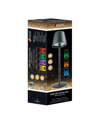 Schwaiger Lampa Stołowa Led Tischleuchte Akku 200Lm Rgb 380Mm Schwarz (Tila0203)