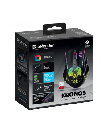 defender Mysz gamingowa bezprzewodowa KRONOS GM-695 RF 1600DPI 7P