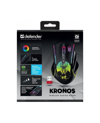 defender Mysz gamingowa bezprzewodowa KRONOS GM-695 RF 1600DPI 7P