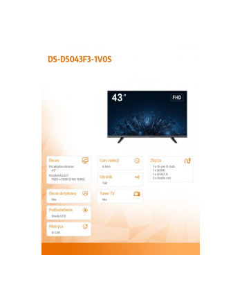 hikvision Monitor 43 cale  DS-D5043F3-1V0S nr 1