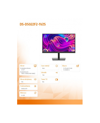 hikvision Monitor DS-D5022F2-1V2S nr 1