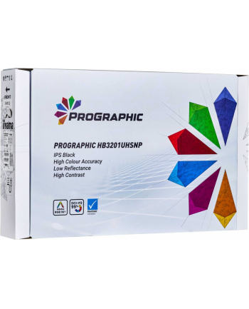 iiyama Monitor 31.5 cala ProGraphic HB3201UHSNP-B1 4K,IPS BLACK 2.0,450cd,VESA USB-c dock(PD:96W),HDMI,DP,DAISY/CHAIN,4xUSB,RJ45,3000:1,sRGB:100%,DCI-P3:99%,