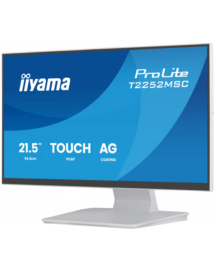 iiyama Monitor 22 cale T2252MSC-W2AG 10 PKT. POJ,IPS,HDMI,DP,2x1W,7H,2xUSB,  AG-(Anti Glare) główny