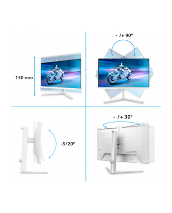 philips Monitor 27M2N6501L 26.5 cala QD OLED 240Hz HDMIx2 DP Pivot