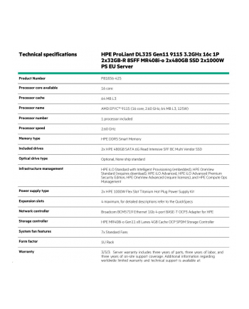 hewlett packard enterprise Serwer ProLiant DL325 G11 9115 2x32 8SFF  P81836-425
