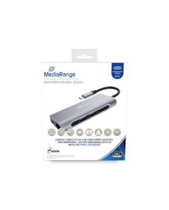 Mediarange Usb Type-C 7 w 1 srebrny (MRCS510) nr 1