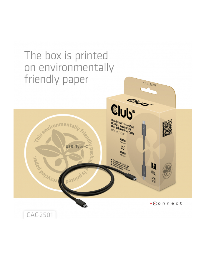 Club 3D Thunderbolt 5 PD 240W, 1m (CAC2501) główny