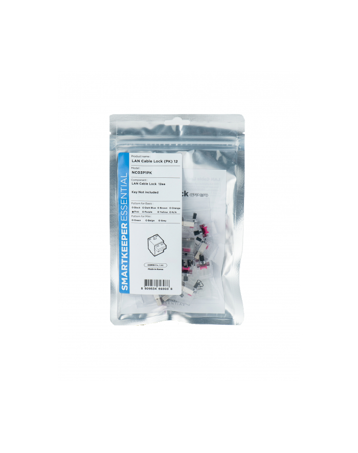 Smartkeeper SMARTKEEPER Basic LAN Cable Lock 12 - 12x záslepka, růžová (NC03P1PK) główny