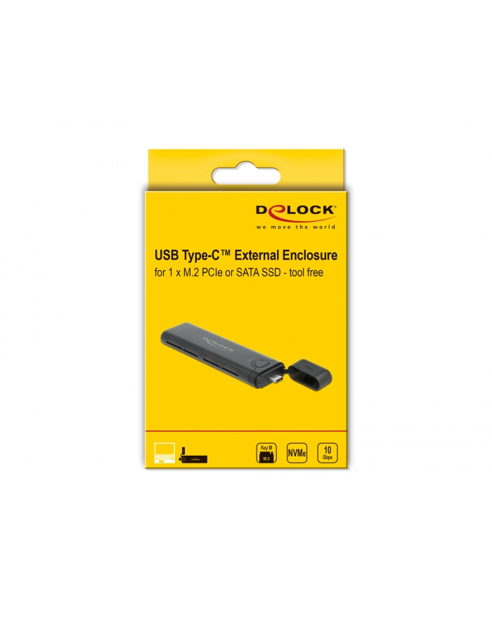 Delock Obudowa SSD Czarny M.2 (42635) główny