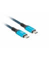 lanberg Kabel USB-C M/M USB4 0,5m 240W 8K 60HZ czarno-niebieski - nr 3
