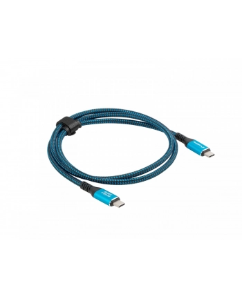 lanberg Kabel USB-C M/M USB4 0,5m 240W 8K 60HZ czarno-niebieski