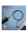 axagon BUCM4X-CM05AB Kabel USB-C - USB-C, USB4 Gen 3x2 0.5m, PD 240W, 8K HD, ALU, oplot Czarny - nr 18
