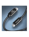 axagon BUCM4X-CM05AB Kabel USB-C - USB-C, USB4 Gen 3x2 0.5m, PD 240W, 8K HD, ALU, oplot Czarny - nr 25