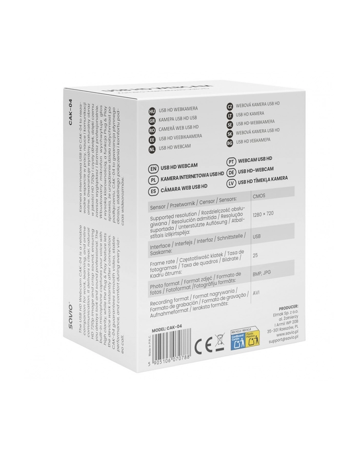 savio Kamera internetowa USB HD CAK-04 główny